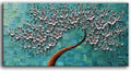 100% hand painted Oil Painting On Canvas Texture Palette Knife silver Flowers Painting Modern Home Decor Wall Art Painting 3D Abstract Artwork Painting-Painting-BEESARI